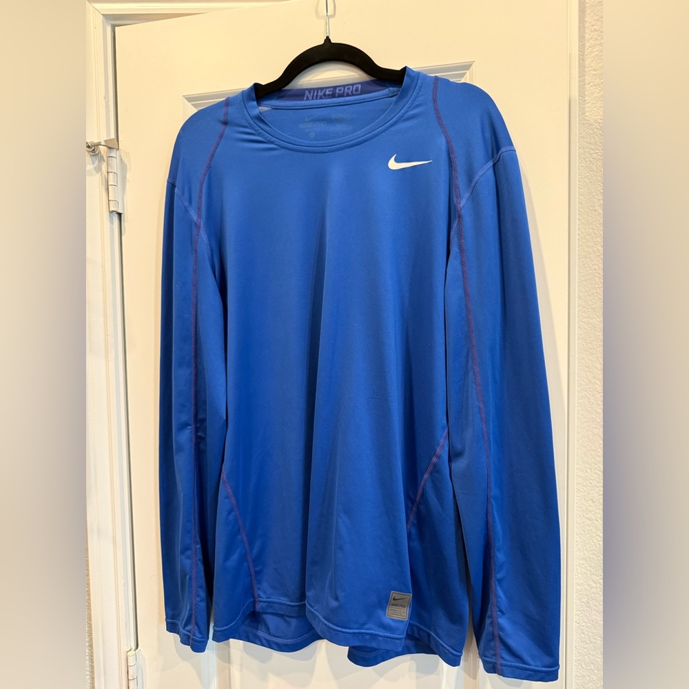Nike Blue Long Sleeve Men's Shirt